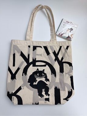The New Yorker 100th Anniversary "Monster" Canvas Tote Edward Steed & Cat Book